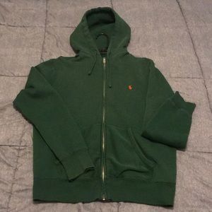 Men’s green polo zip up jacket